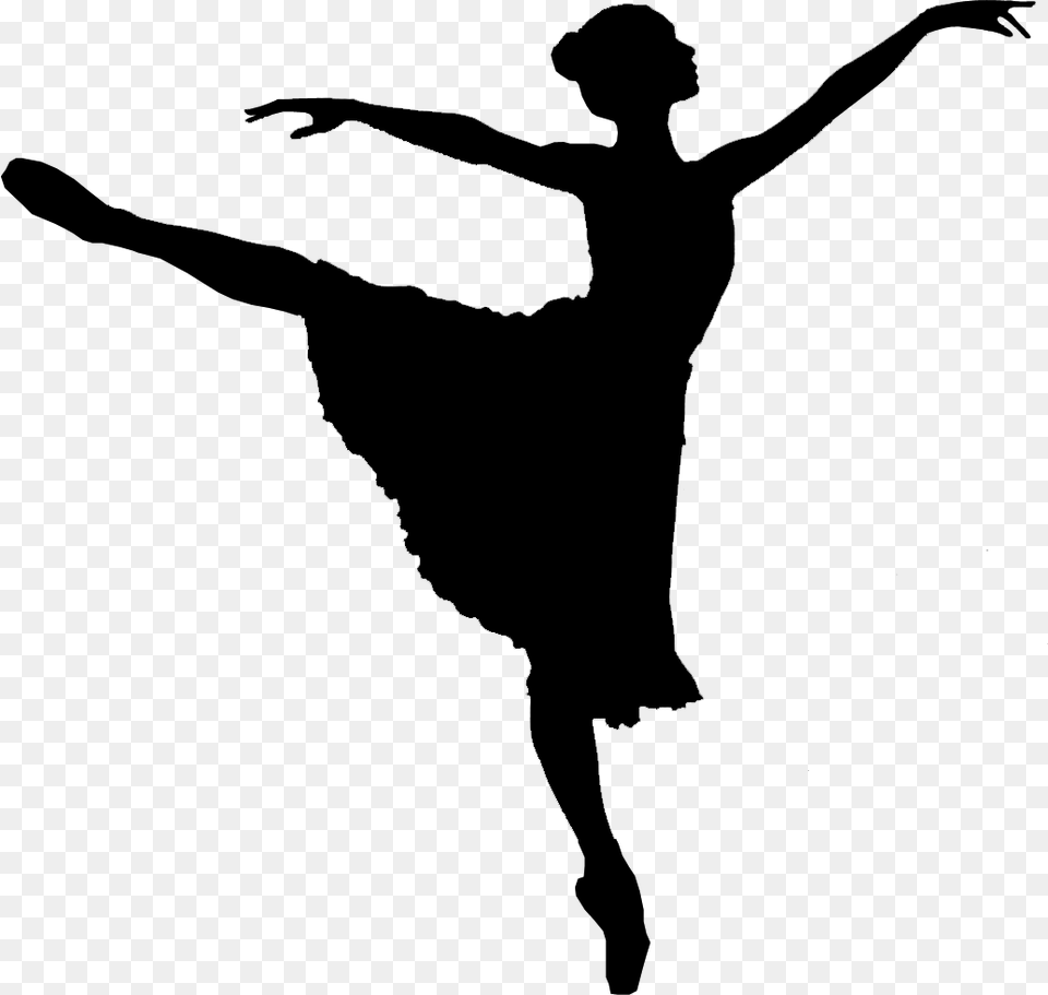 Modern Dancer Silhouette, Gray Free Png