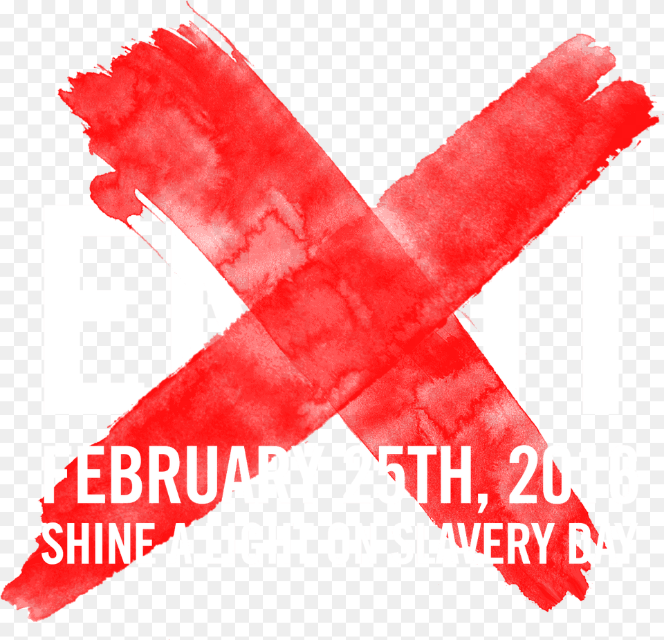Modern Day Slavery And Human Trafficking Red Paint X, Advertisement, Poster, Logo, Dynamite Free Png Download