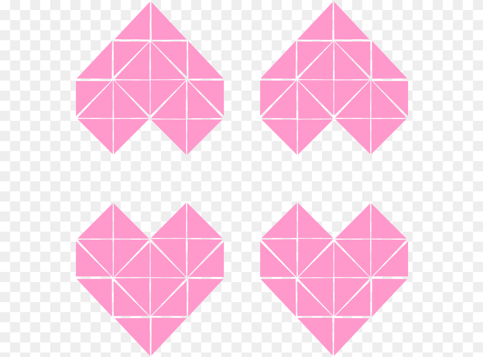 Modern Geometric Heart, Paper Free Png