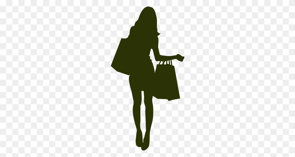 Modern Girl Fashion Shopping, Silhouette, Person, Accessories, Bag Free Png