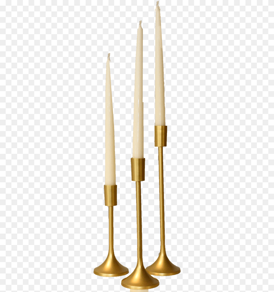 Modern Gold Taper Candlesticks Tabletop Decor Decor Missile, Candle, Festival, Hanukkah Menorah, Candlestick Free Transparent Png