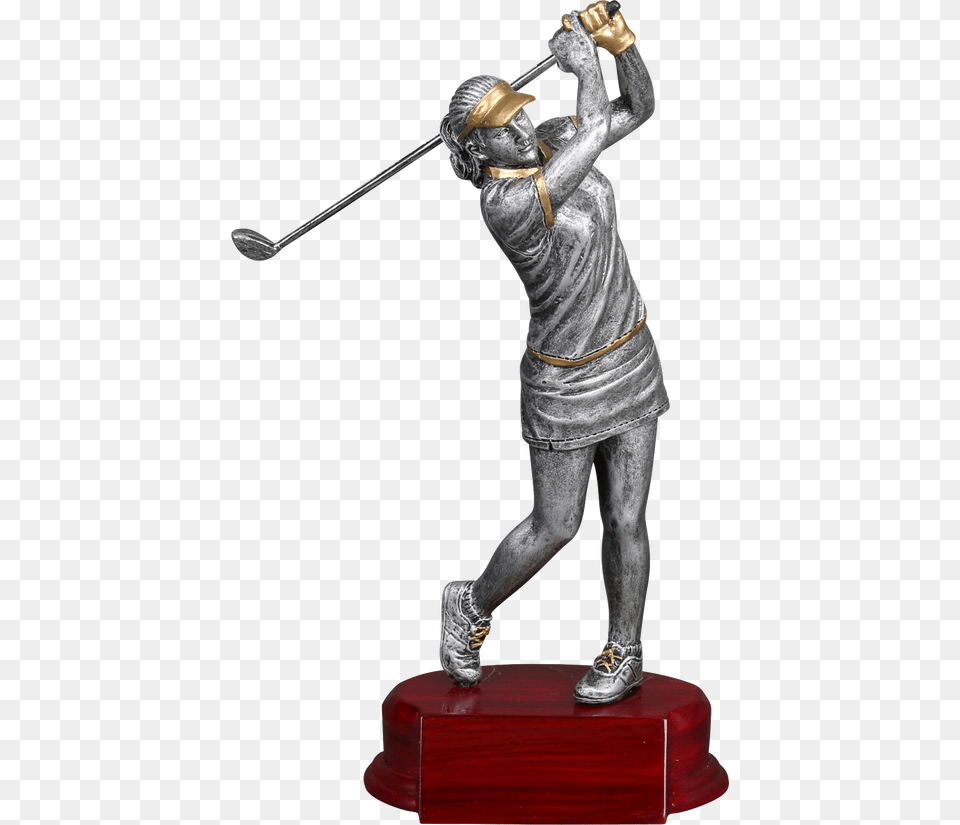 Modern Golf Resin Female Approximately 6 14quot Height Statue, Adult, Male, Man, Person Free Png Download