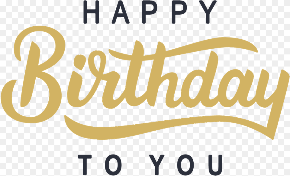 Modern Happy Birthday Clip Art Calligraphy, Text Free Png Download