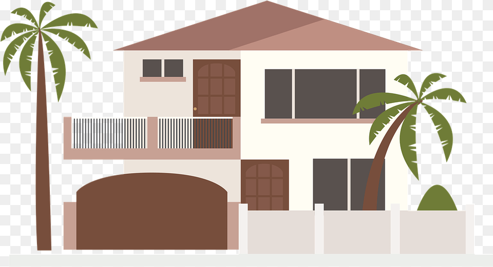 Modern House Clipart House And Palm Tree Clipart, Architecture, Building, Housing, Villa Free Png