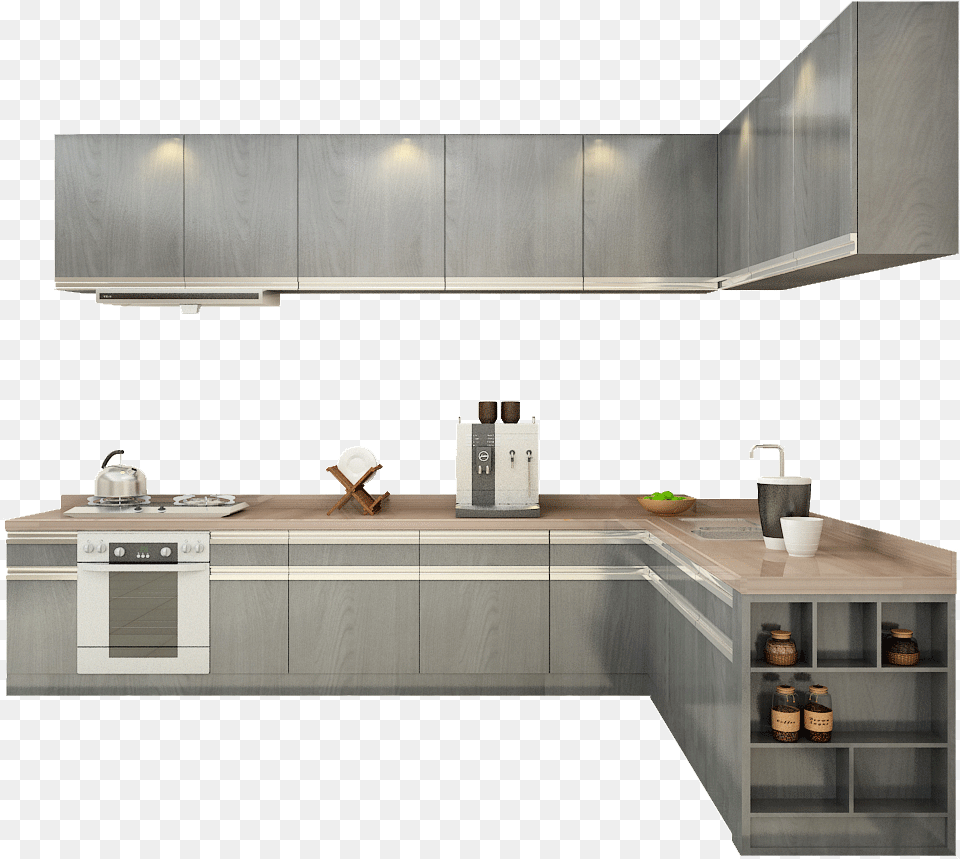 Modern Kitchen Cabinet, Indoors, Interior Design, Furniture Png