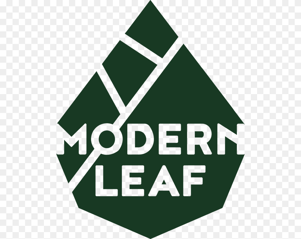Modern Leaf Sign, Green, Gray Png