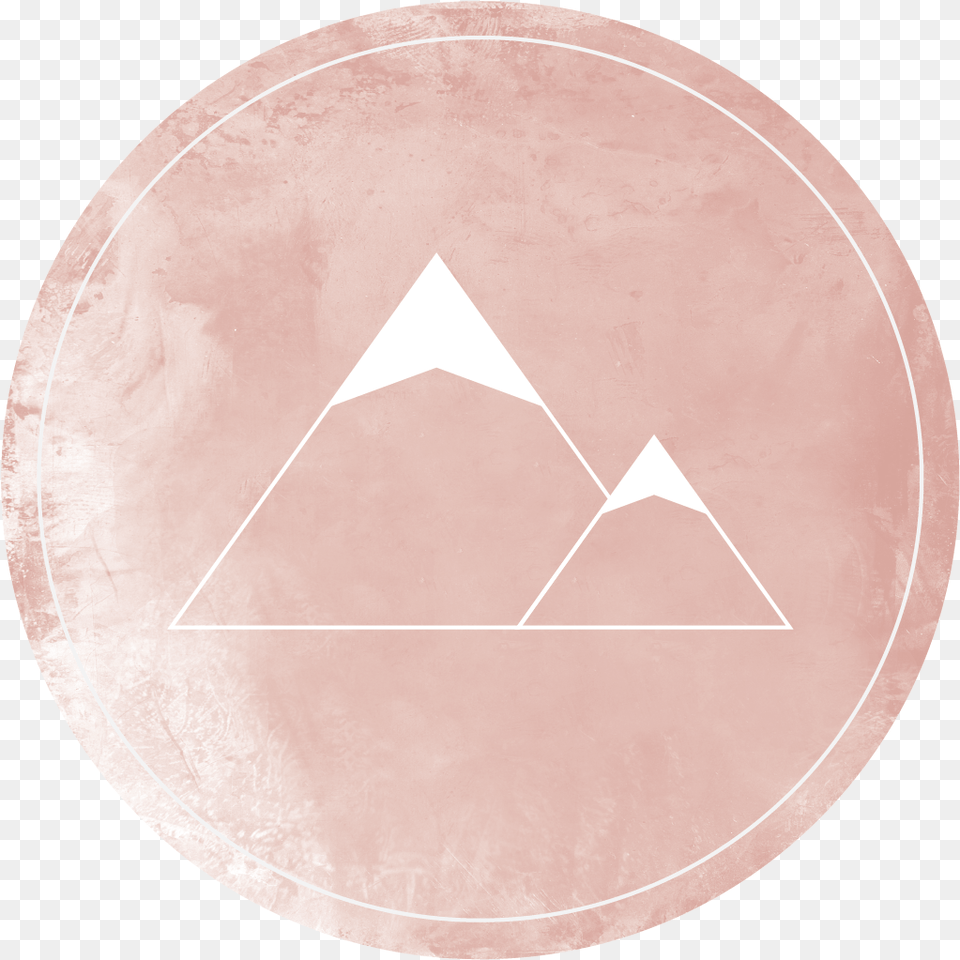 Modern Mountain Logo Pink Mountain Logo, Triangle, Disk, Home Decor Png