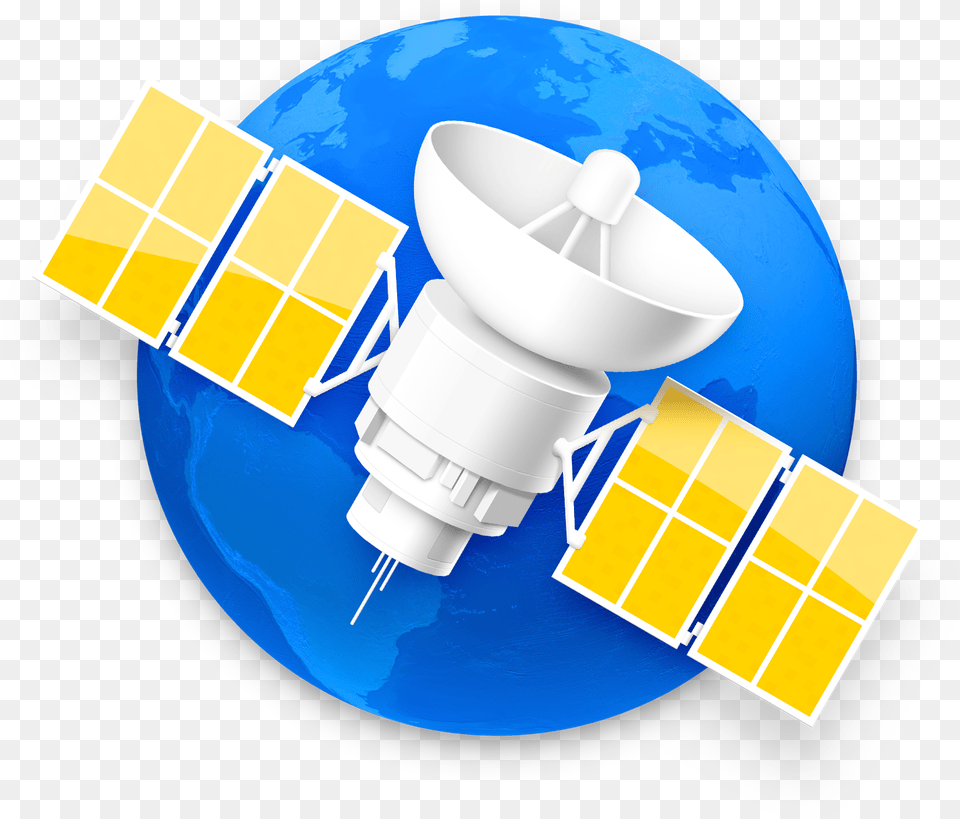 Modern Netnewswire Icon With Blue Globe And Satellite Netnewswire, Astronomy, Outer Space Png Image