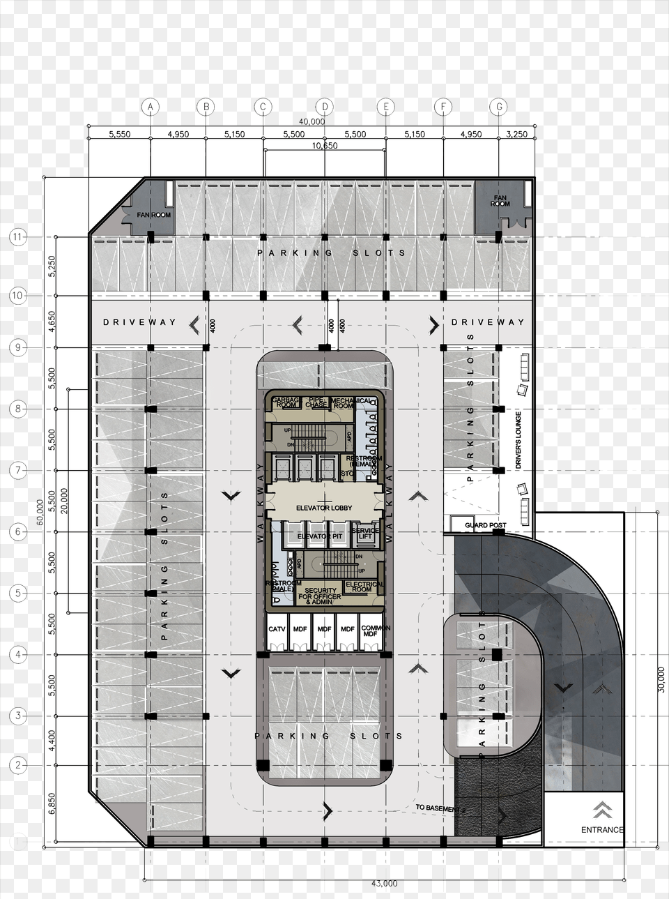 Modern Office Building Floor Plan, Cad Diagram, Diagram, Chart, Gas Pump Free Transparent Png