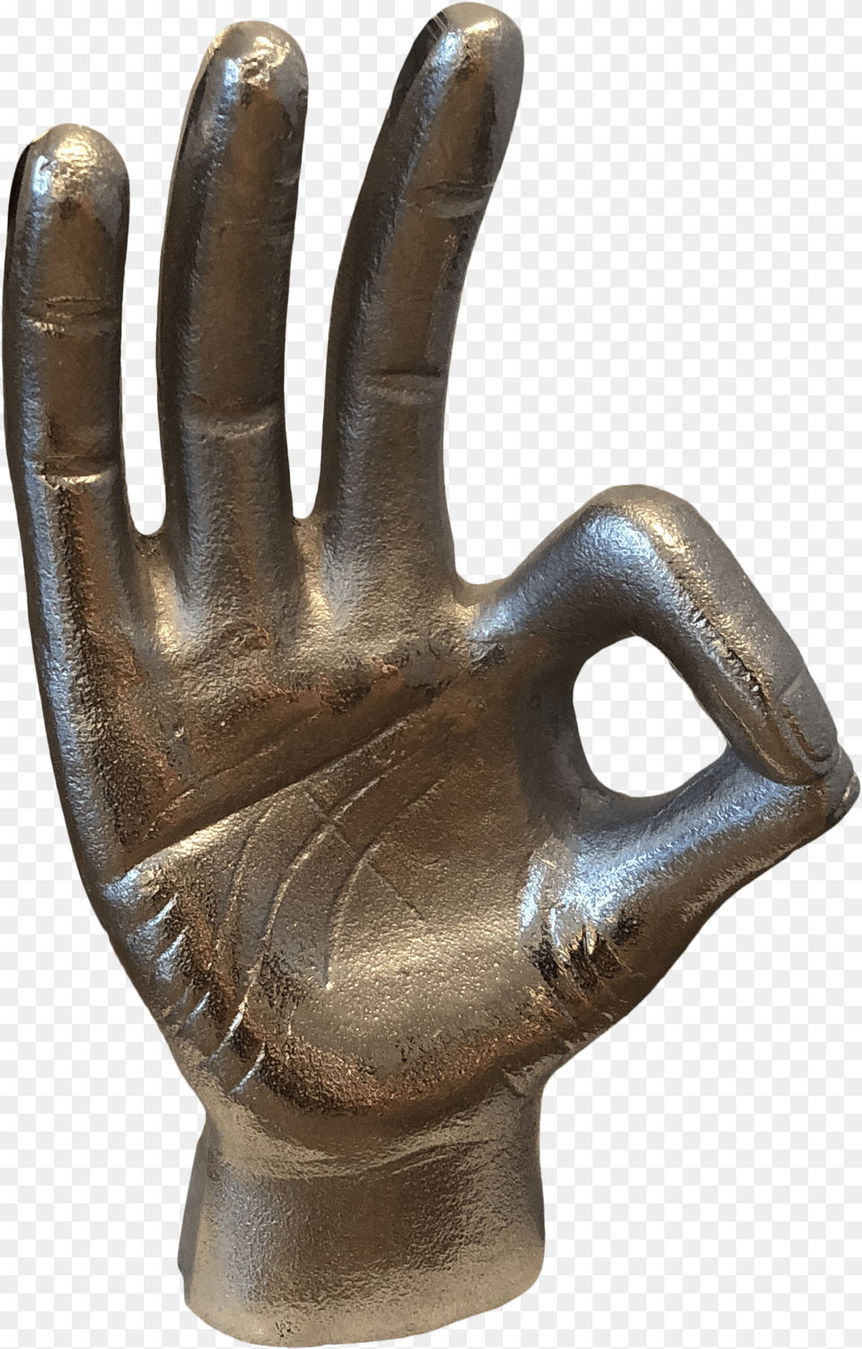 Modern Ok Hand Figurine Bronze Sculpture, Clothing, Glove, Baseball, Baseball Glove Png