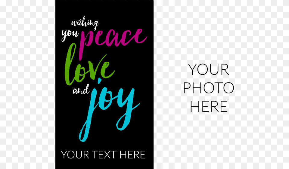 Modern Peace Love And Joy Example Photograph, Text, Handwriting, Blackboard Free Png