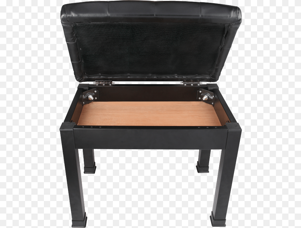 Modern Piano Bench Stool With Iron Leg Bench, Wood, Drawer, Furniture, Table Free Png