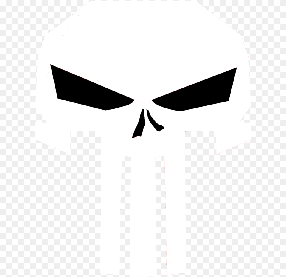 Modern Punisher Skull By Detaleader Clipart Emblem, People, Person, Stencil, Cross Free Png Download