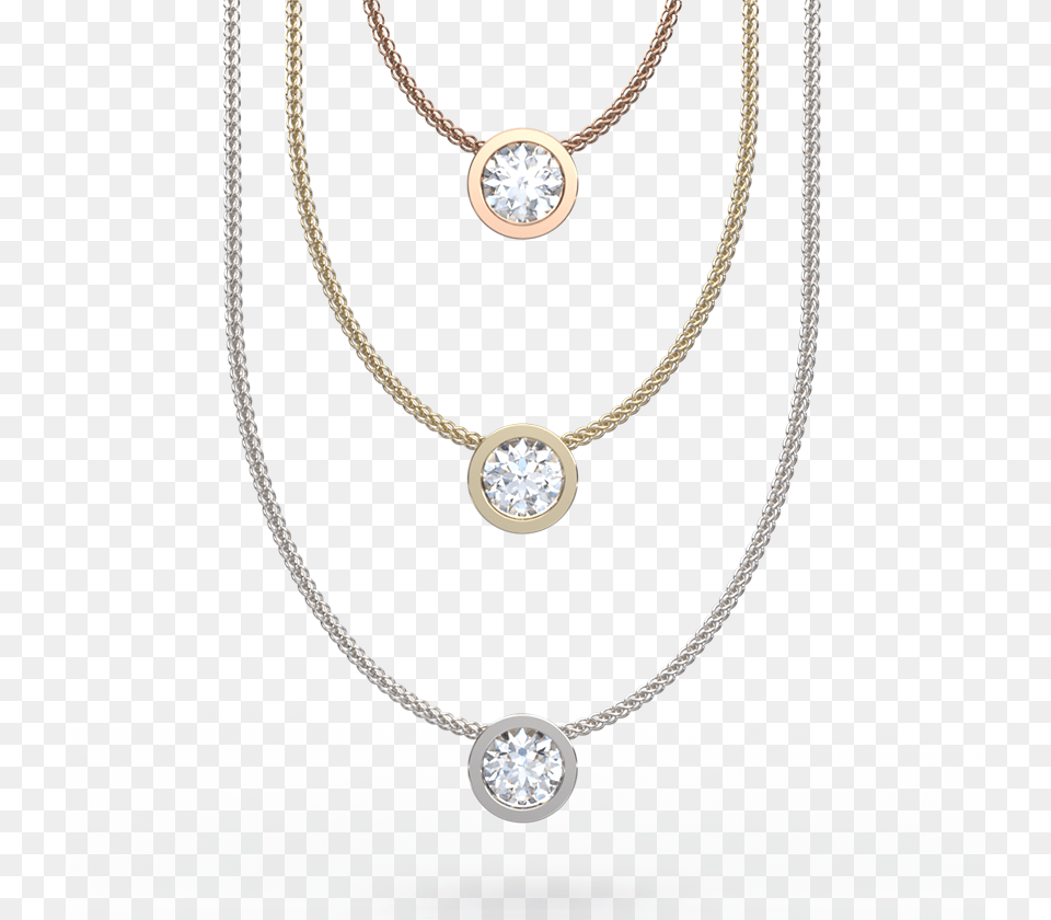 Modern Round Brilliant Diamond Solitaire Sliding Pendant Locket, Accessories, Gemstone, Jewelry, Necklace Png Image