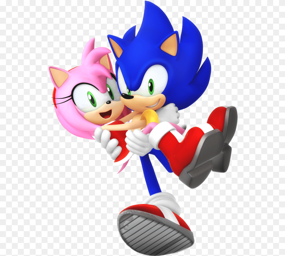 Modern Sonic 25th Anniversary Transparent Cartoons Sonic And Amy Modern, Baby, Person, Nature, Outdoors Png Image
