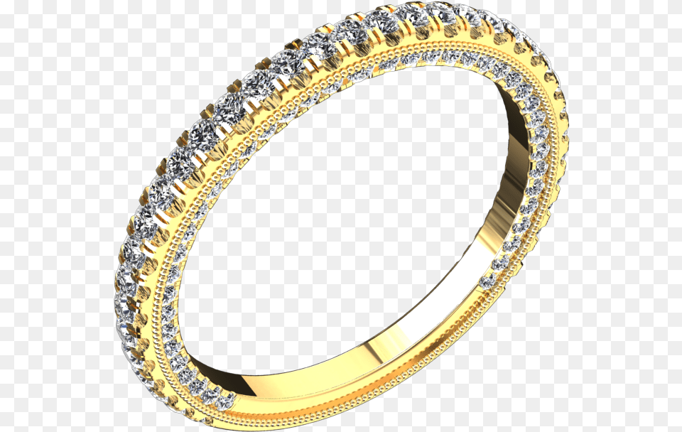 Modern Style Diamond Ring Set In Yellow Gold Style Bangle, Accessories, Jewelry, Ornament, Necklace Png Image