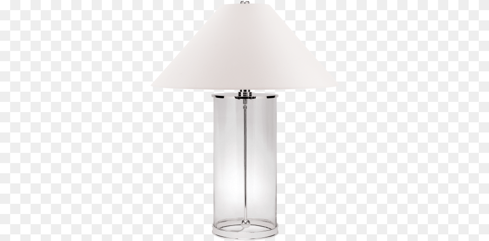 Modern Table Lamp In Polished Silver With White Paper Circa Lighting, Lampshade, Table Lamp Png