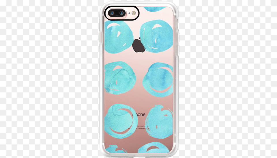 Modern Teal White Watercolor Hand Drawn Dots Iphone Iphone 7 Plus Cover Belle, Electronics, Mobile Phone, Phone Free Png