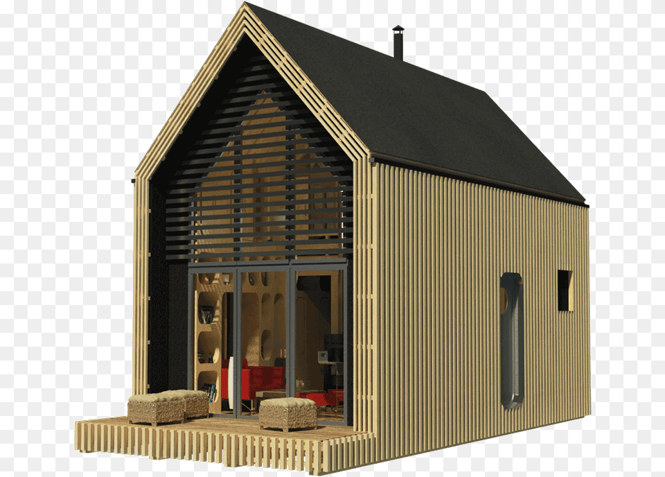 Modern Tiny House Plan, Architecture, Building, Countryside, Outdoors Png Image