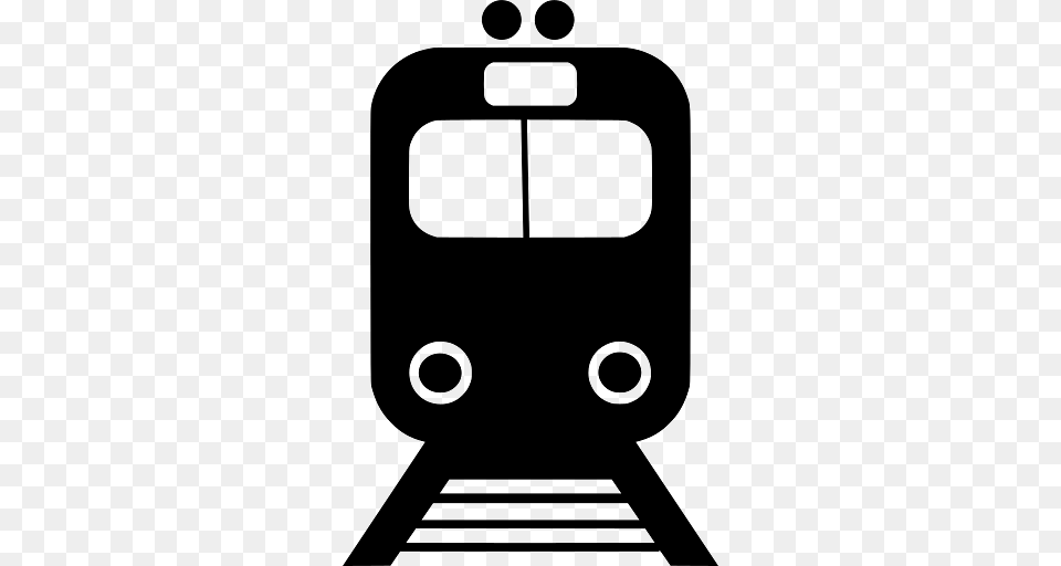 Modern Train On The Tracks Front View, Vehicle, Transportation, Train Station, Railway Free Transparent Png