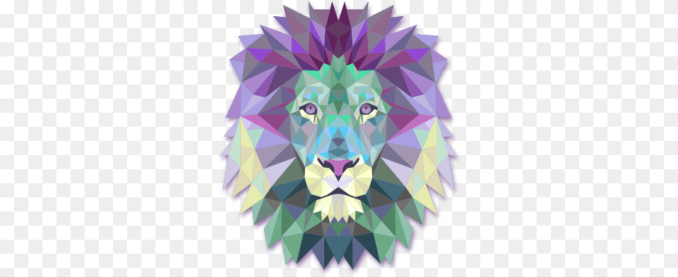 Modern Vector Image With Background Lion Abstract, Animal, Mammal, Wildlife, Purple Free Transparent Png