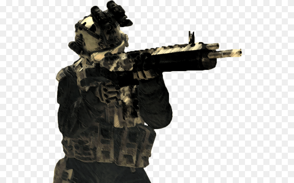 Modern Warfare 2 Enemy, Firearm, Gun, Rifle, Weapon Png Image