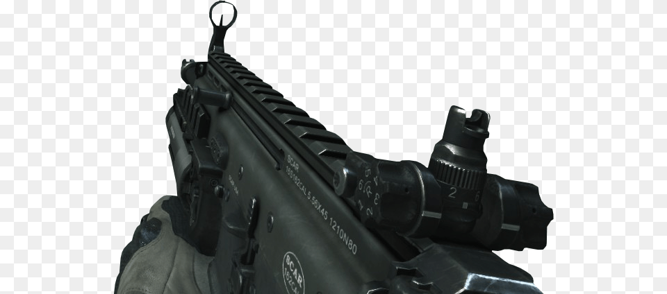 Modern Warfare 3 Scar L Holographic Sight, Firearm, Gun, Rifle, Weapon Png