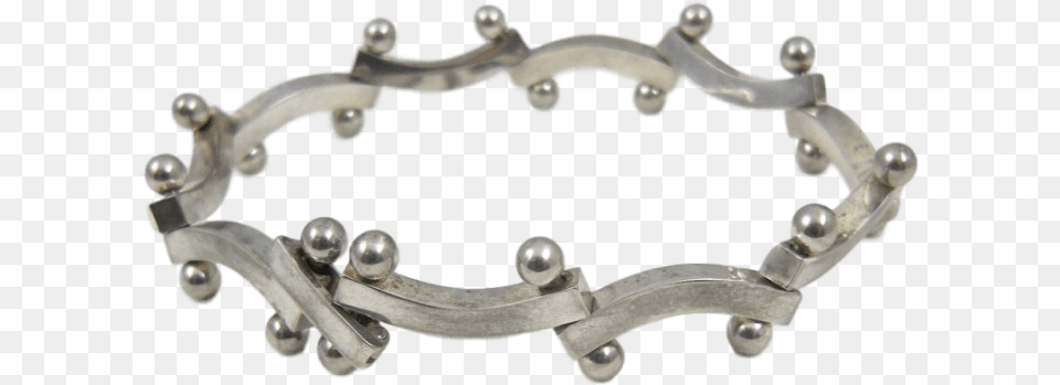 Modernistic Bridge And Ball Hinged Link Sterling Silver, Accessories, Bracelet, Jewelry Free Transparent Png