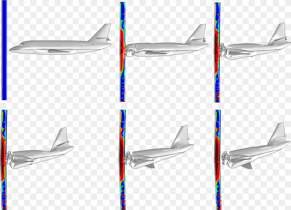 Modlisation Numrique Crash Avion Contre Mur De Bton Boeing 747, Aircraft, Airliner, Airplane, Flight Png