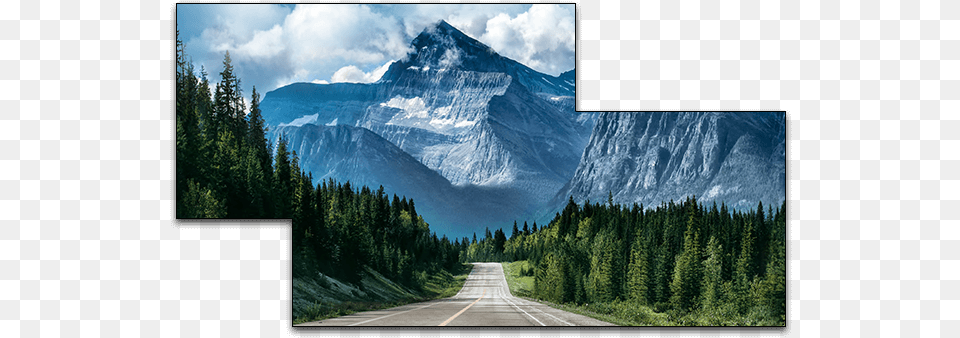Modular Creativity1 Modular Creativity1 Mountain And Roads, Tree, Scenery, Road, Plant Free Png Download