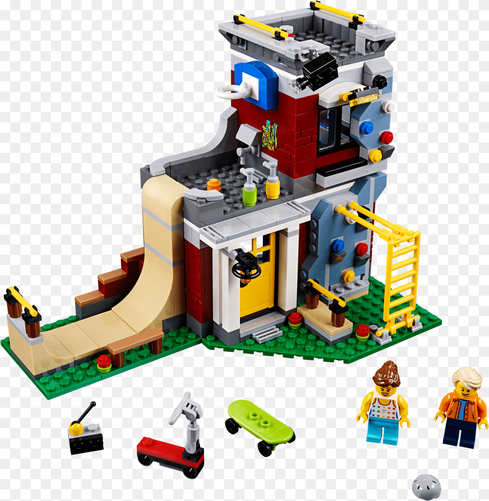Modular Skate House Lego Creator 2018 Sets, Toy, Baby, Person Png Image