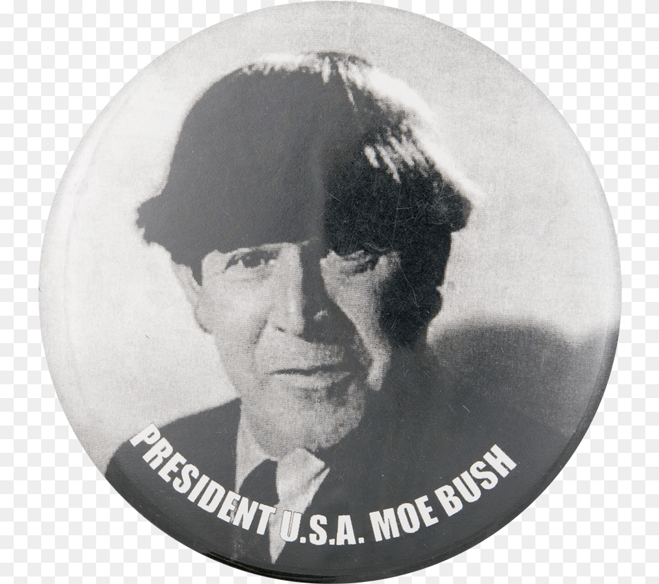 Moe Bush Political Button Museum Three Stooges Moe, Photography, Adult, Portrait, Person Free Transparent Png