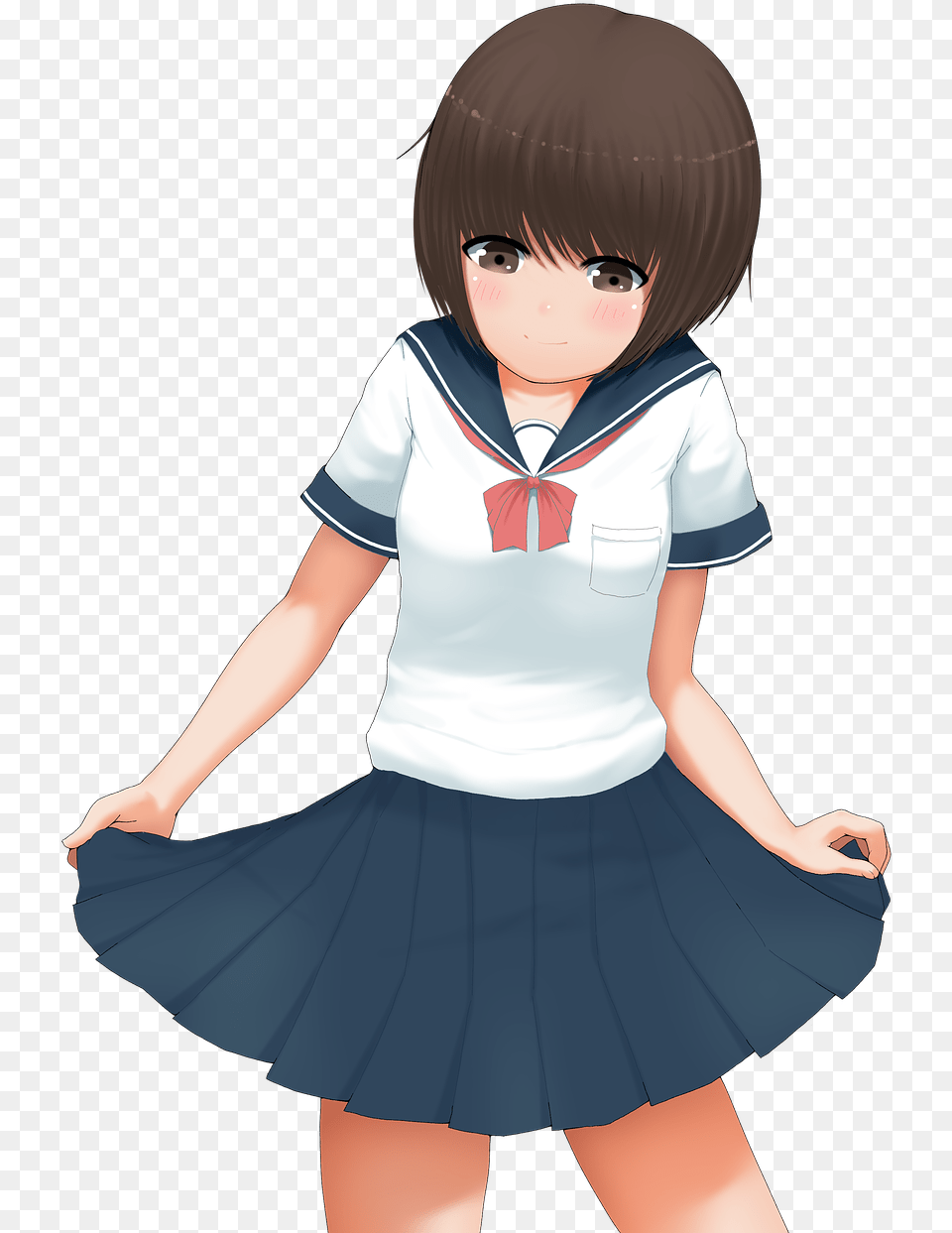 Moe Cute On Pixabay Cute School Girl Kawaii, Book, Publication, Person, Skirt Png Image