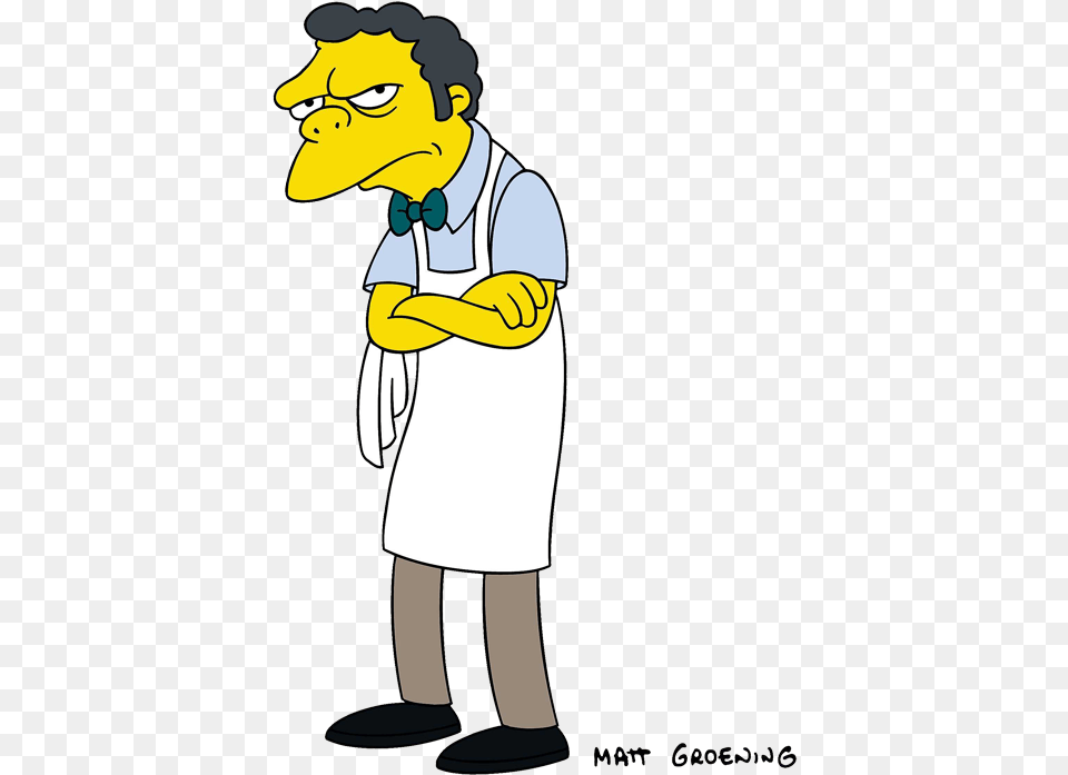 Moe From The Simpsons, Person, Clothing, Coat, Cartoon Png Image