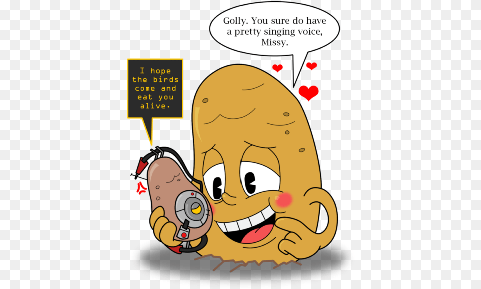 Moe Tato And Potados Are My Otp Original Top Potatoes Glados X Potato, Book, Comics, Publication, Animal Png Image
