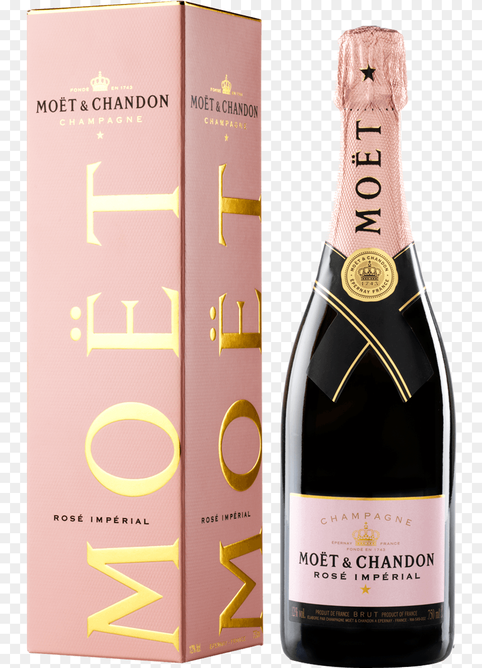 Moet Amp Chandon Rose Brut 75cl Moet Amp Chandon Champagne Brut Rose Imperial, Alcohol, Wine, Liquor, Bottle Png Image