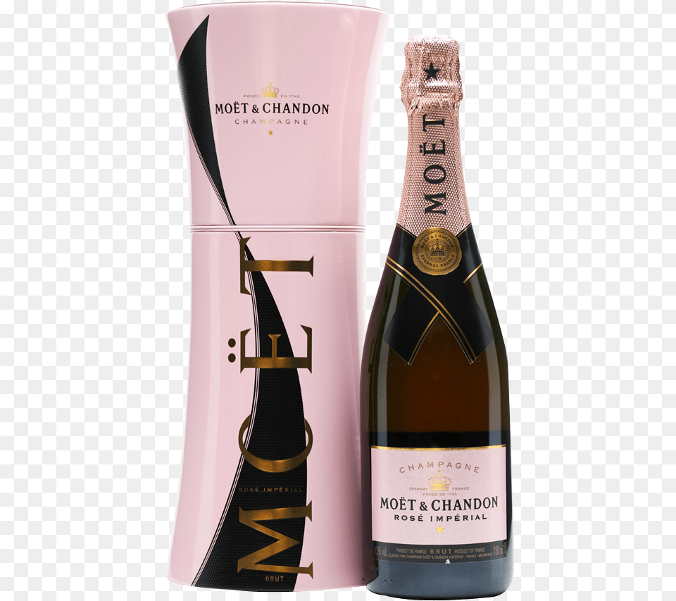 Moet Amp Chandon Rose Imperial Champagne 75cl Champagne, Alcohol, Beverage, Bottle, Liquor Free Png