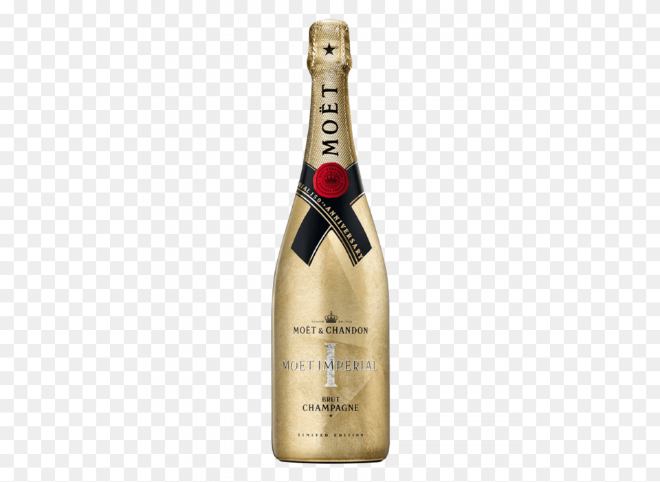 Moet Chandon Imperial Limited Edition 150th Anniversary, Bottle, Alcohol, Beer, Beverage Png