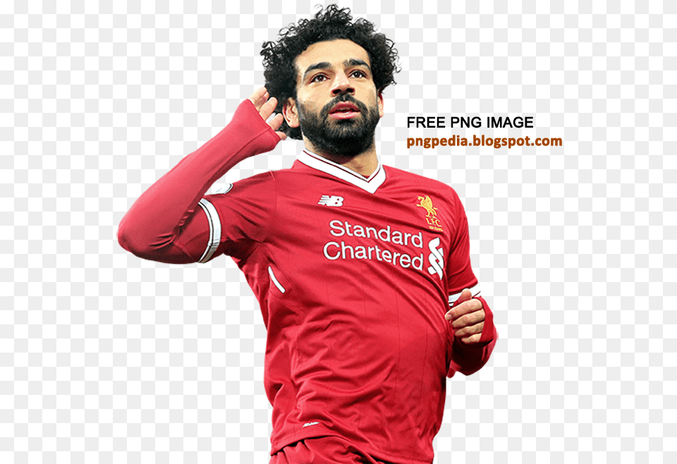 Mohamed Salah Image Egyptian Liverpool Vs Fulham Logo, Adult, Shirt, Person, Man Free Transparent Png