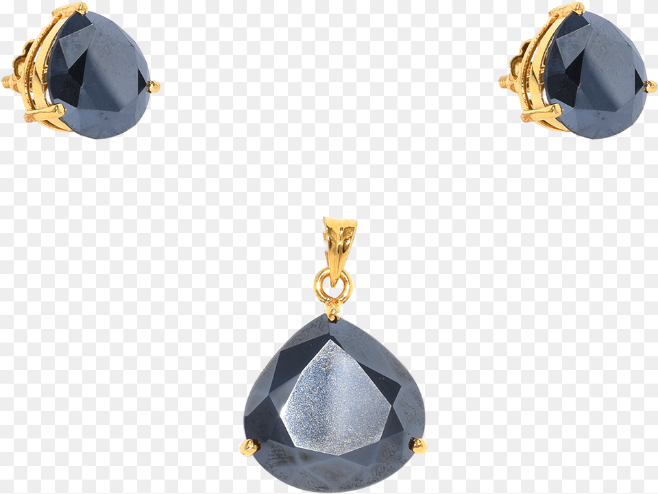 Moissanite Pendant Set In Blue Colour Earrings, Accessories, Earring, Jewelry, Diamond Free Png Download