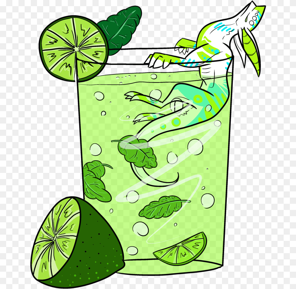 Mojito Lime Drawing Art, Alcohol, Green, Cocktail, Beverage Free Png