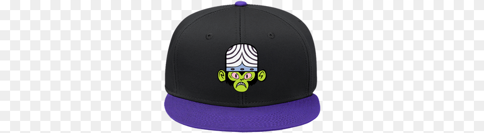 Mojo Jojo Snap Back Flat Bill Hat Baseball Cap, Baseball Cap, Clothing, Hardhat, Helmet Free Transparent Png
