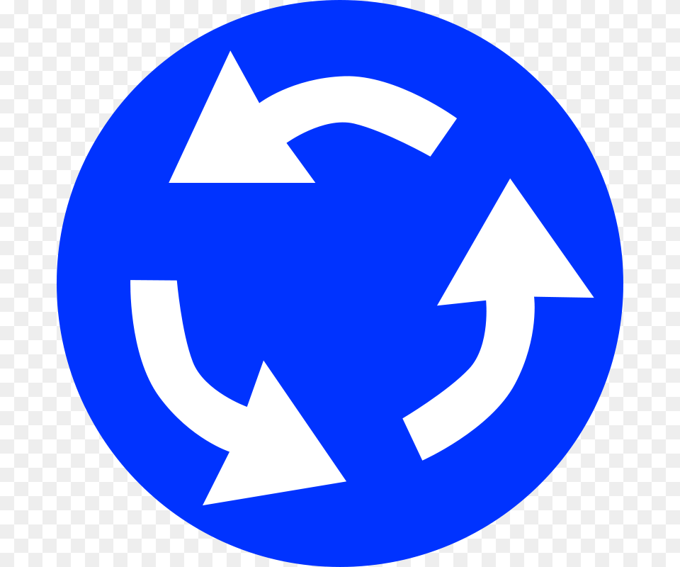 Mokush Roundabout Traffic Sign, Recycling Symbol, Symbol Free Transparent Png