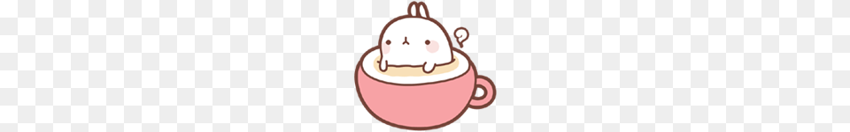 Molang Cartoon Rabbit Qq Emoticons Emoji Cup, Beverage, Coffee, Coffee Cup Free Png Download