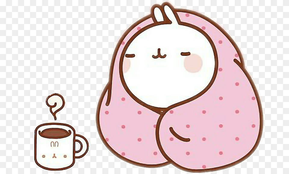 Molang Winter Cute Molang Stickers, Bag, Cup, Cutlery Free Png Download