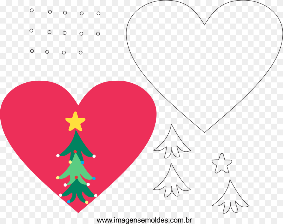 Molde De De Natal Em Eva, Heart Free Png Download