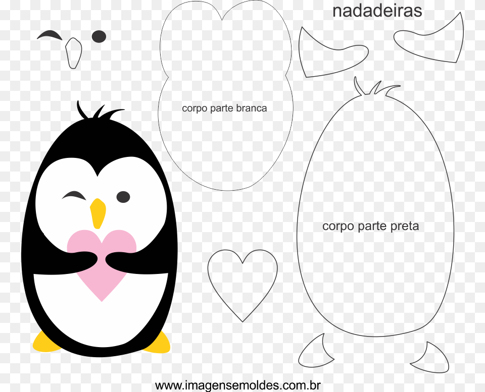 Molde De Pinguim 2 Para Eva Feltro E Artesanato Molde De Pinguim Em Eva, Face, Head, Person, Baby Png Image