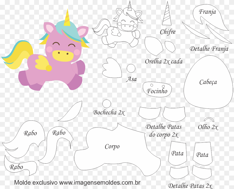 Molde De Unicornio Em Eva, Book, Comics, Publication, Face Free Png Download