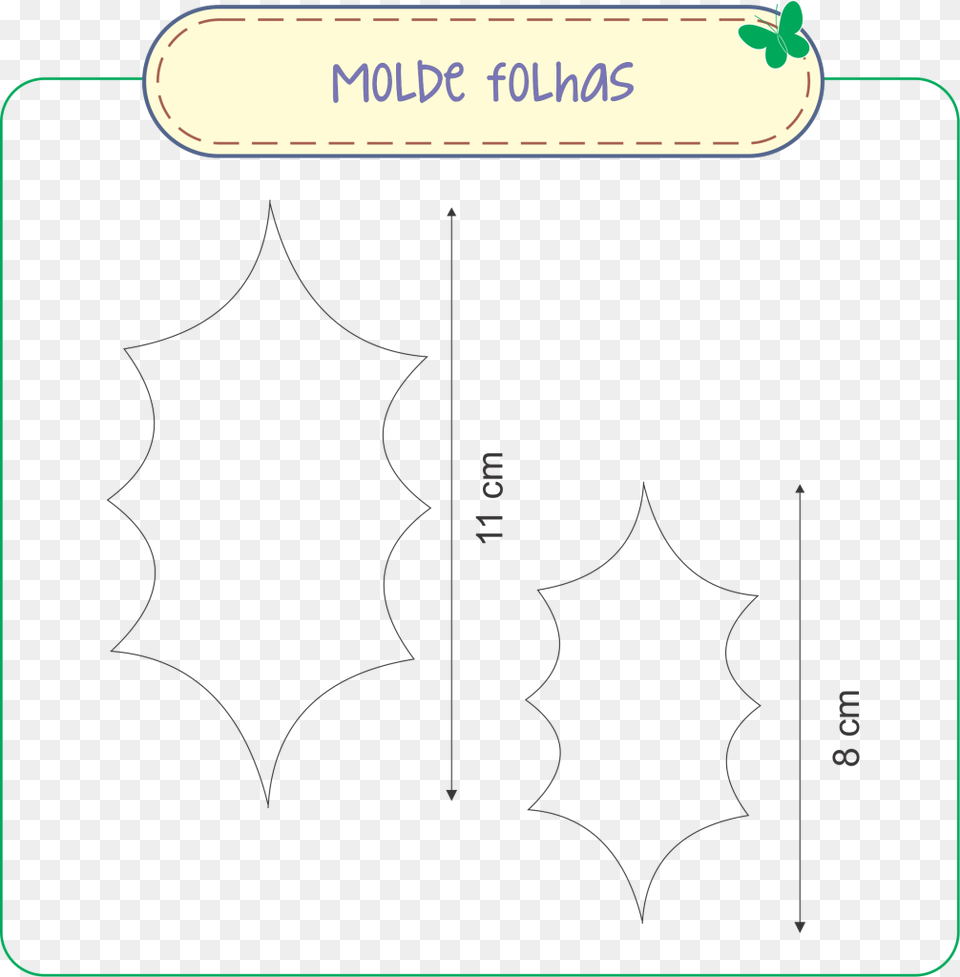 Molde Folhas Moldes De Folhas Natalinas Free Transparent Png