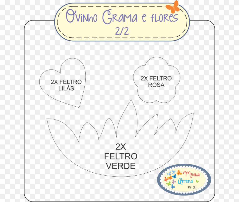 Molde Ovinho Grama 2 Felt, Text, Mat Png Image